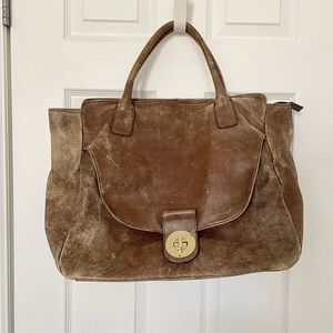 Large leather tote bag from System